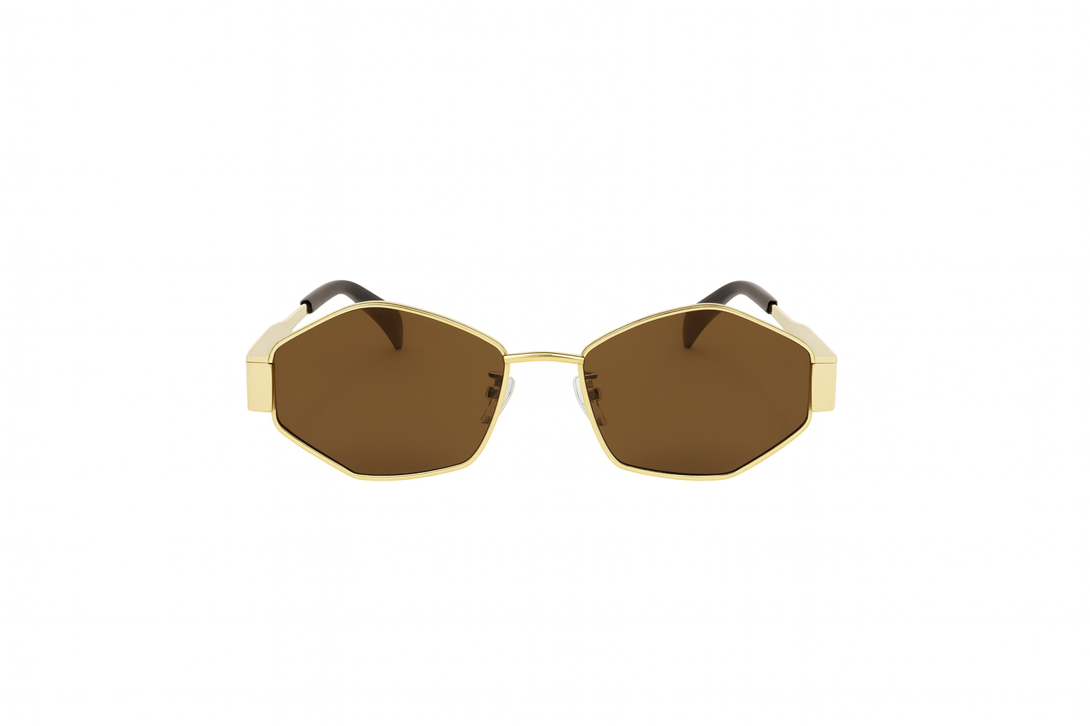 Gold Hexagonal Sunglasses