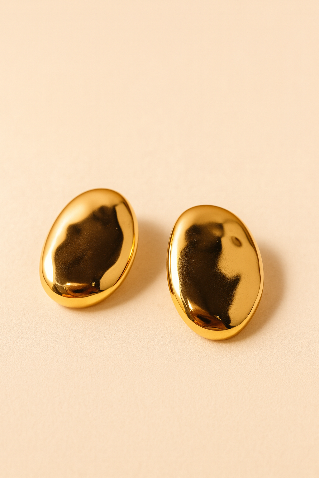 Irregular Gold Pebble-Style Shades | Modern Minimalist Earrings