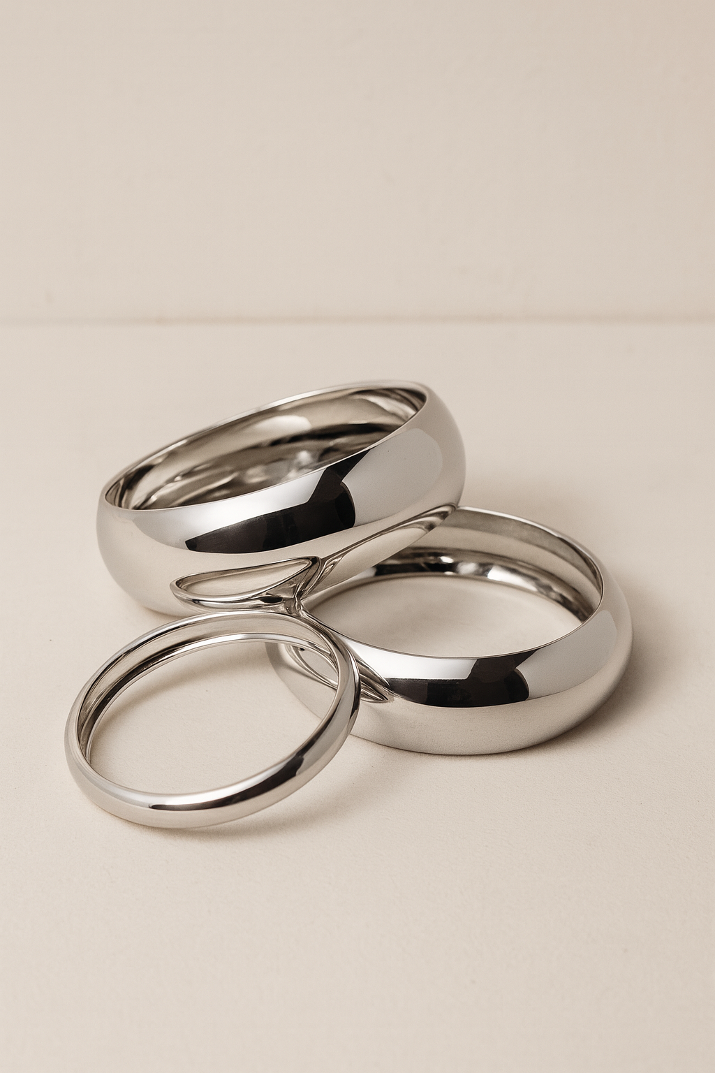 Minimalist Silver Bangle Bracelets