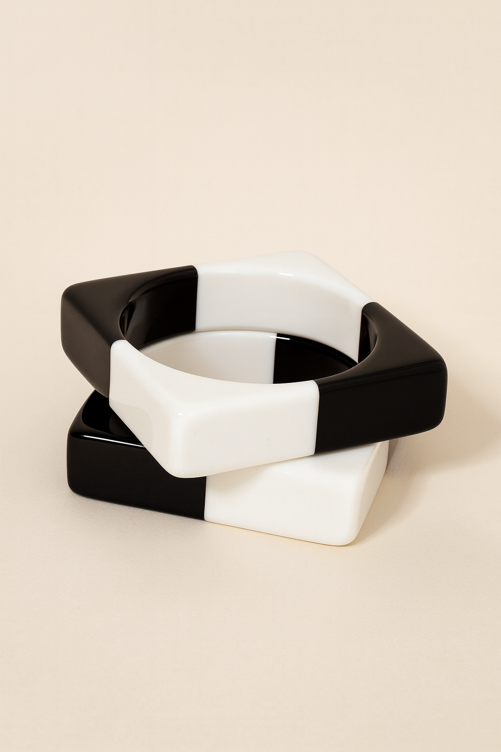 Minimal Black and White Geometric Bracelets