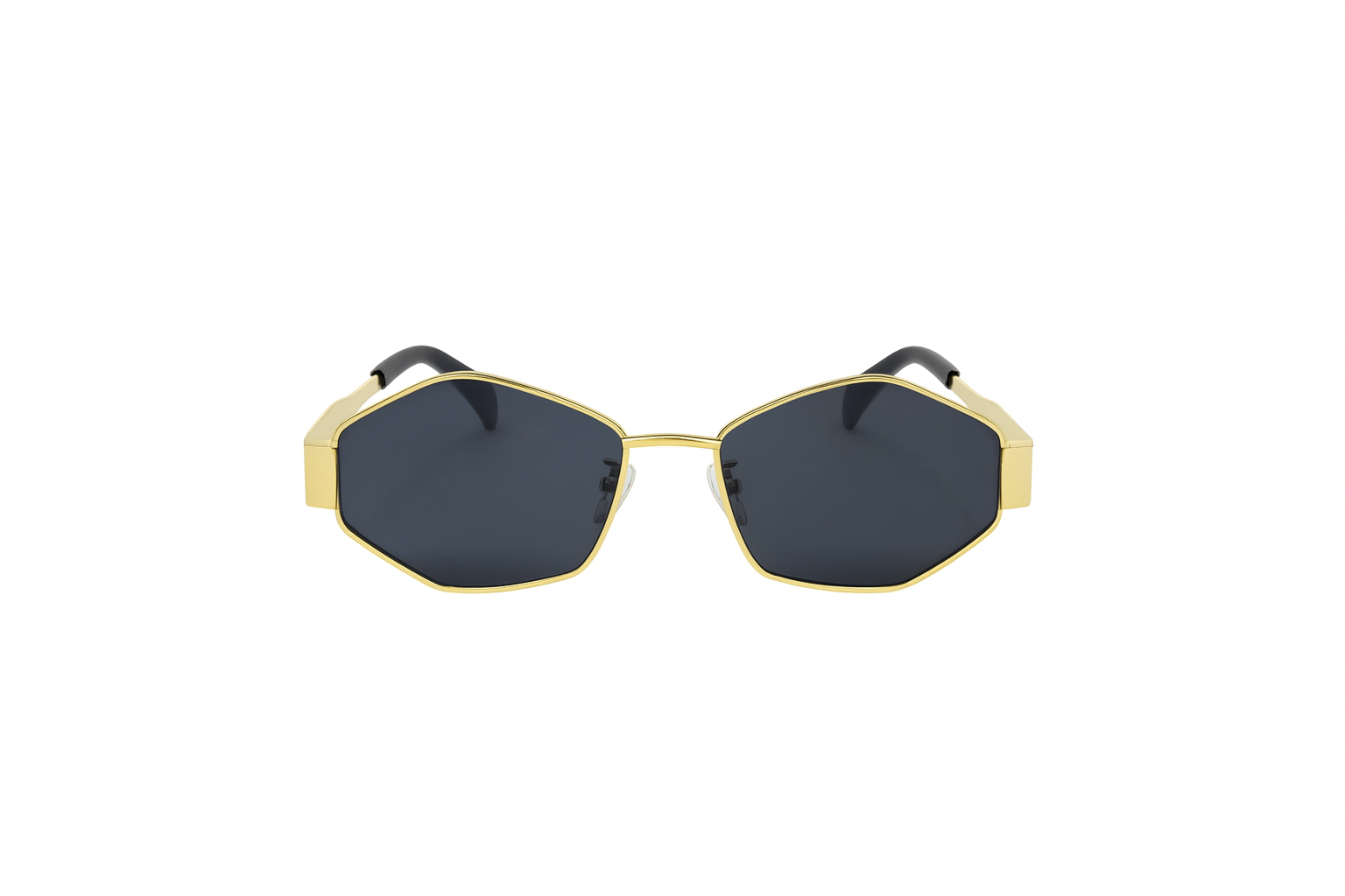 Gold Hexagonal Sunglasses