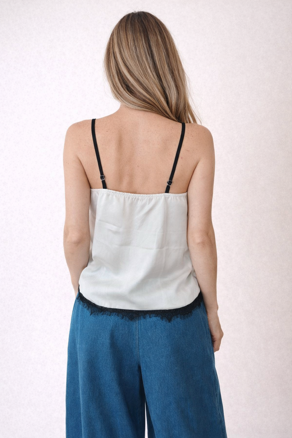 Lace Trim Deep V-neck Camisole