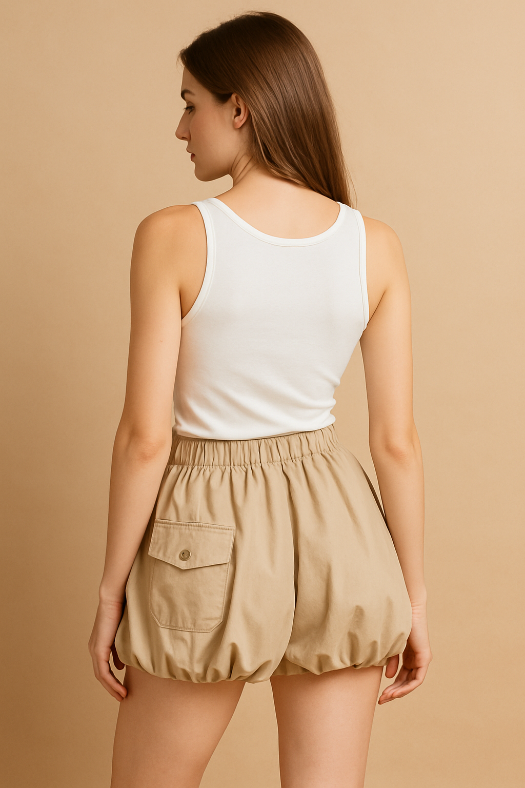Bubble Cargo Mini Skirt – Khaki