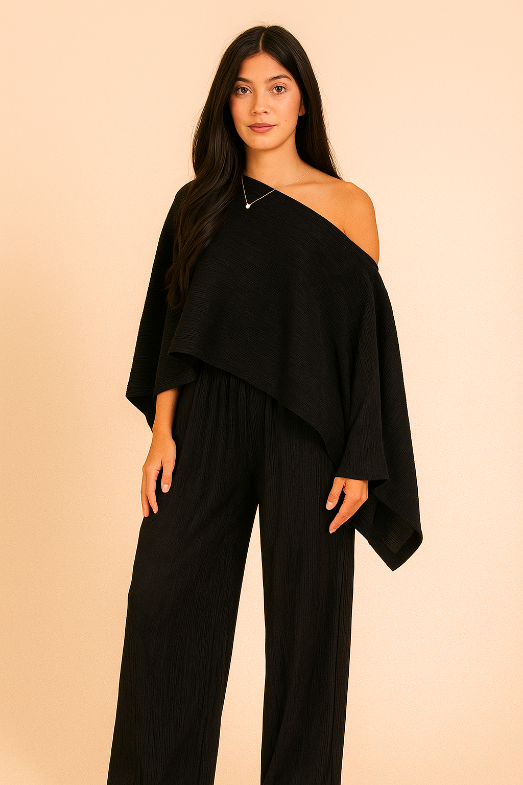 Set Kimono Plisado con Pantalón Palazzo