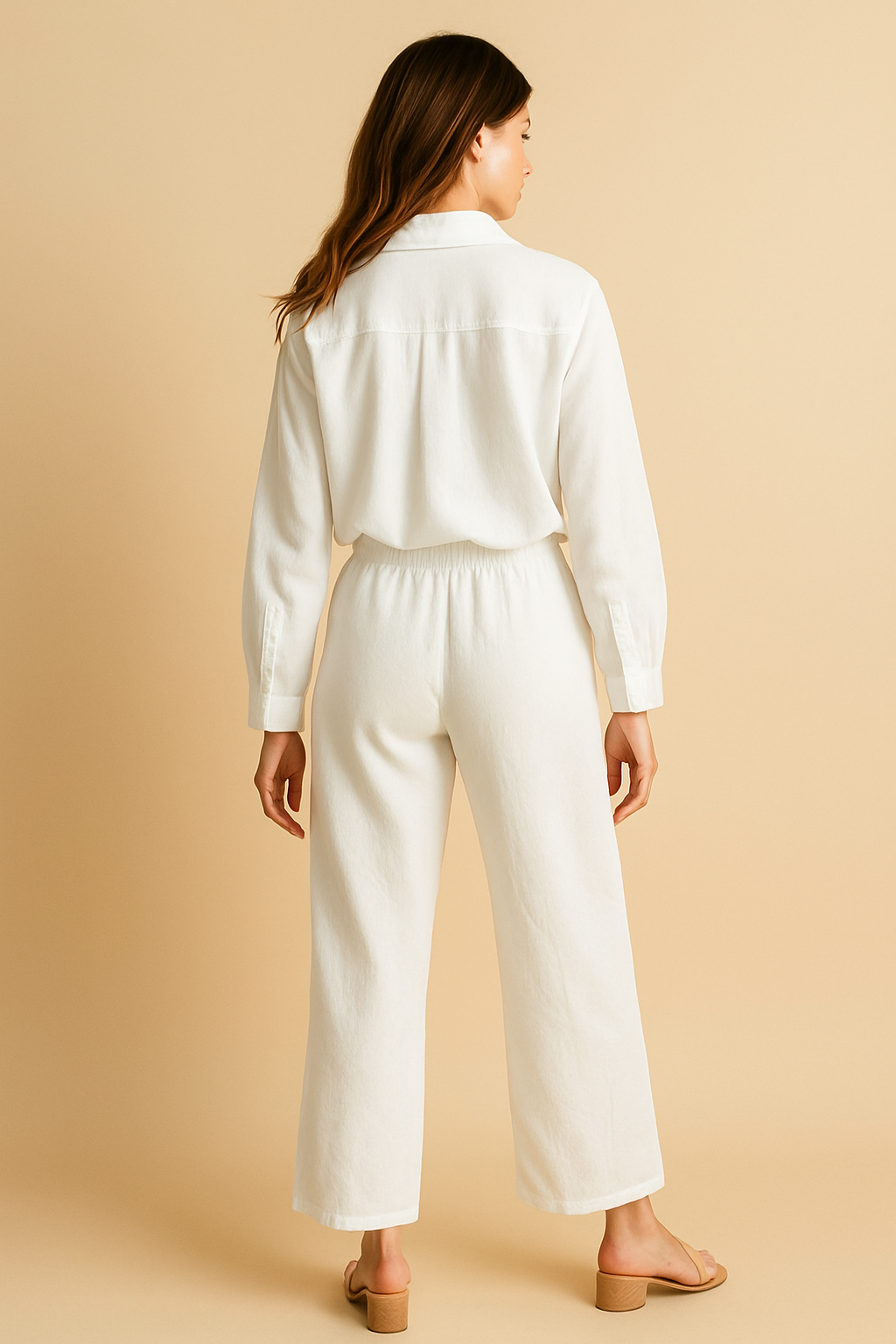 White Linen Two-Piece Set